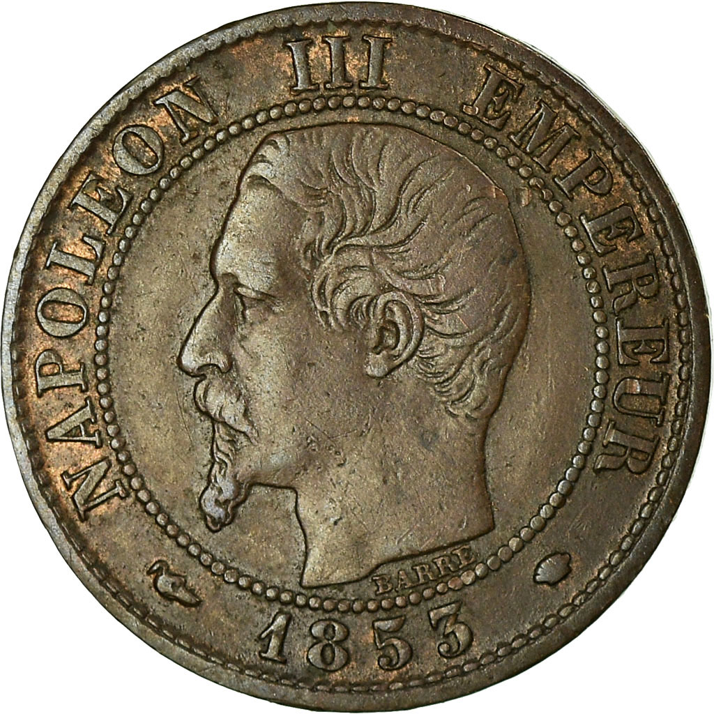 Munten, Frankrijk, Napoleon III, Centime, 1853, Marseille, FR+
