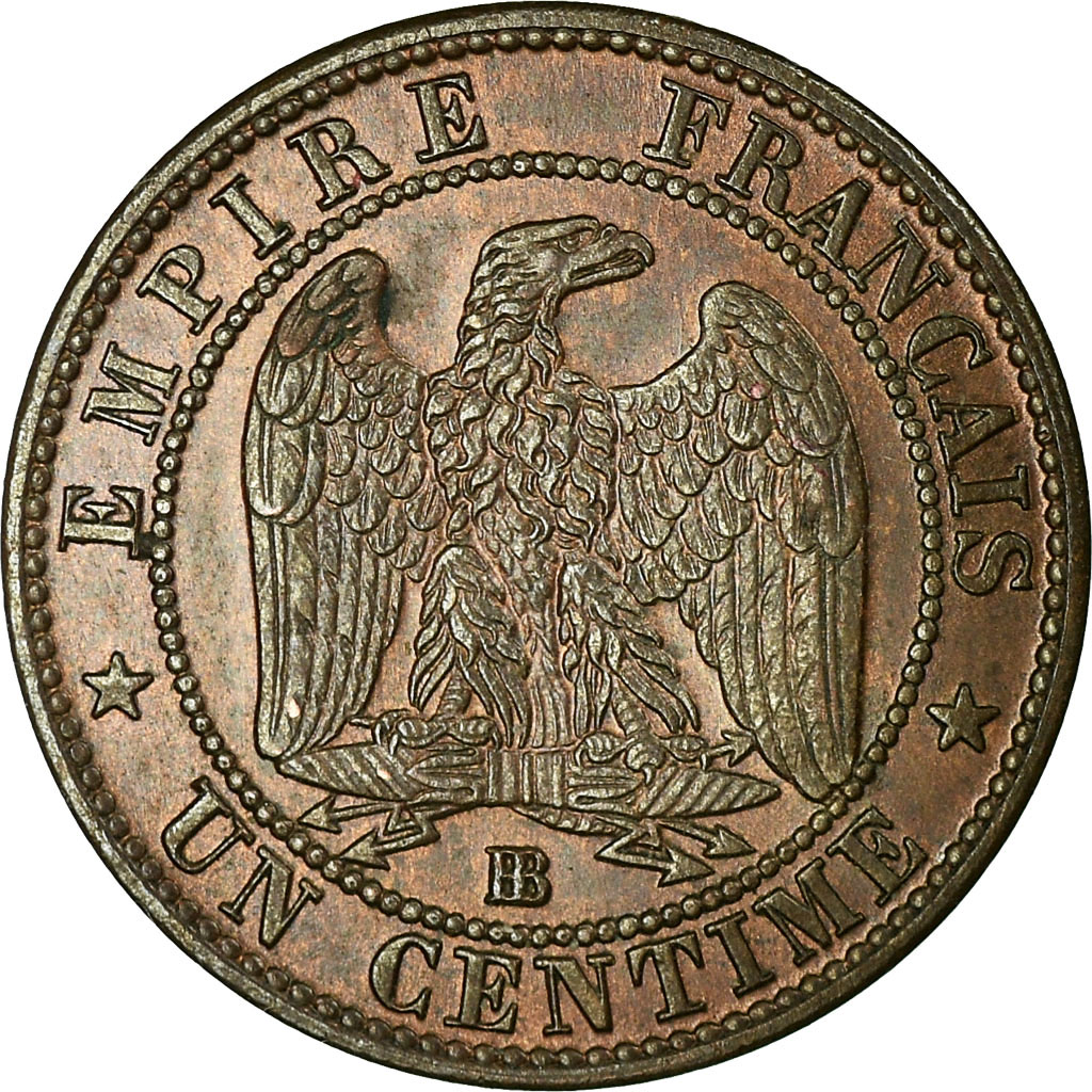 Coin, France, Napoleon III, Centime, 1862, Strasbourg, , KM 795.2