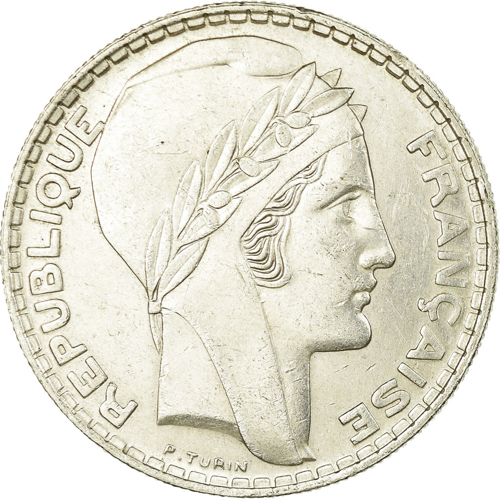 Coin, France, Turin, 20 Francs, 1938, Paris, , Silver, KM:879