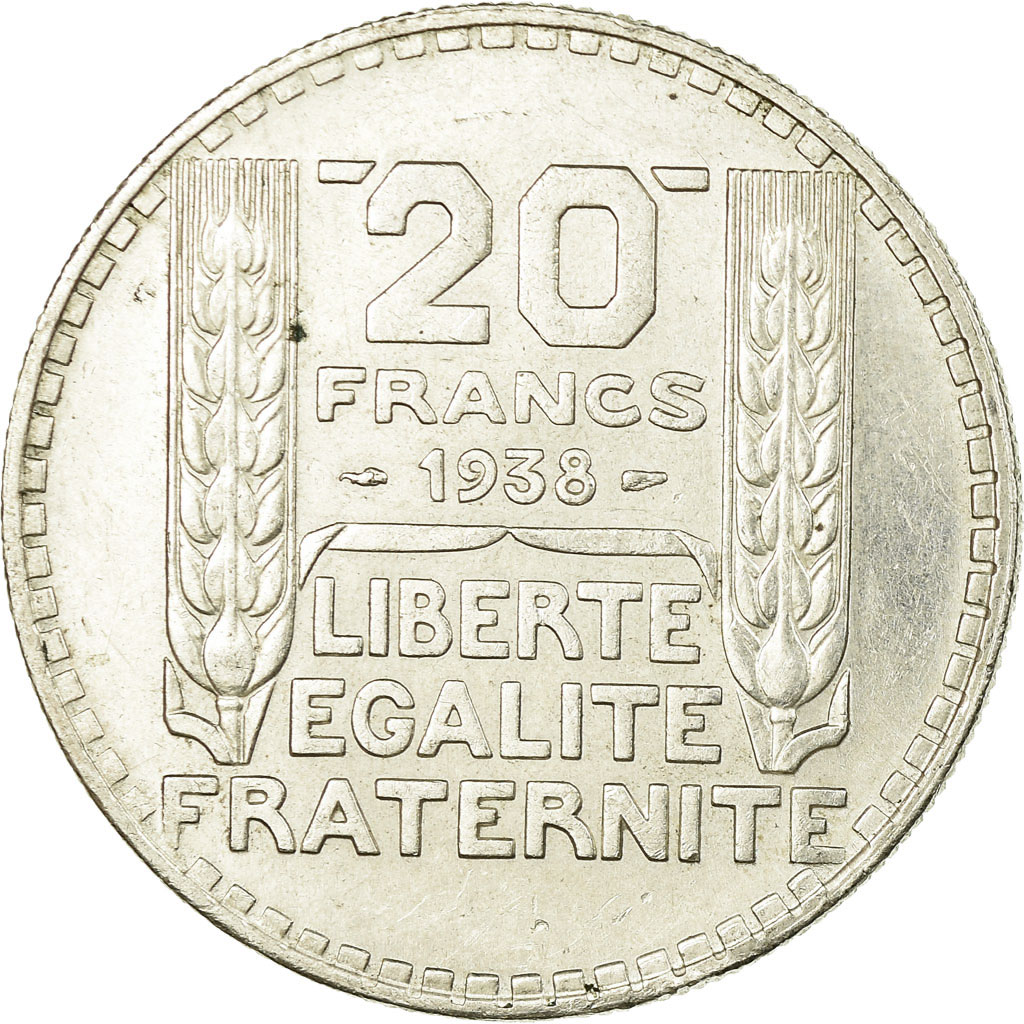 Coin, France, Turin, 20 Francs, 1938, Paris, , Silver, KM:879