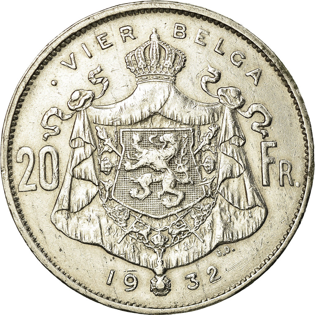 Coin, Belgium, 20 Francs, 20 Frank, 1932, , Nickel, KM:102