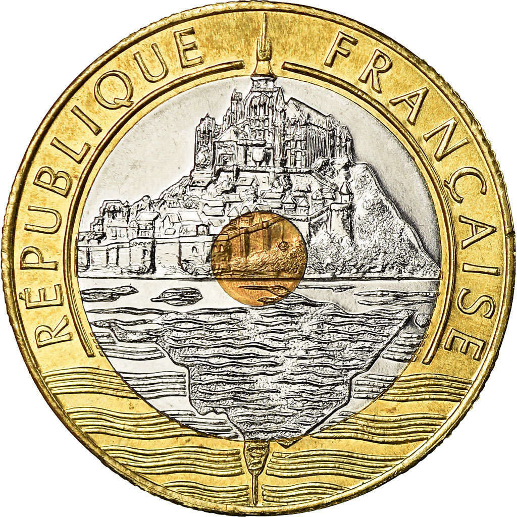 Coin, France, Mont Saint Michel, 20 Francs, 2001, BU, , Tri-Metallic