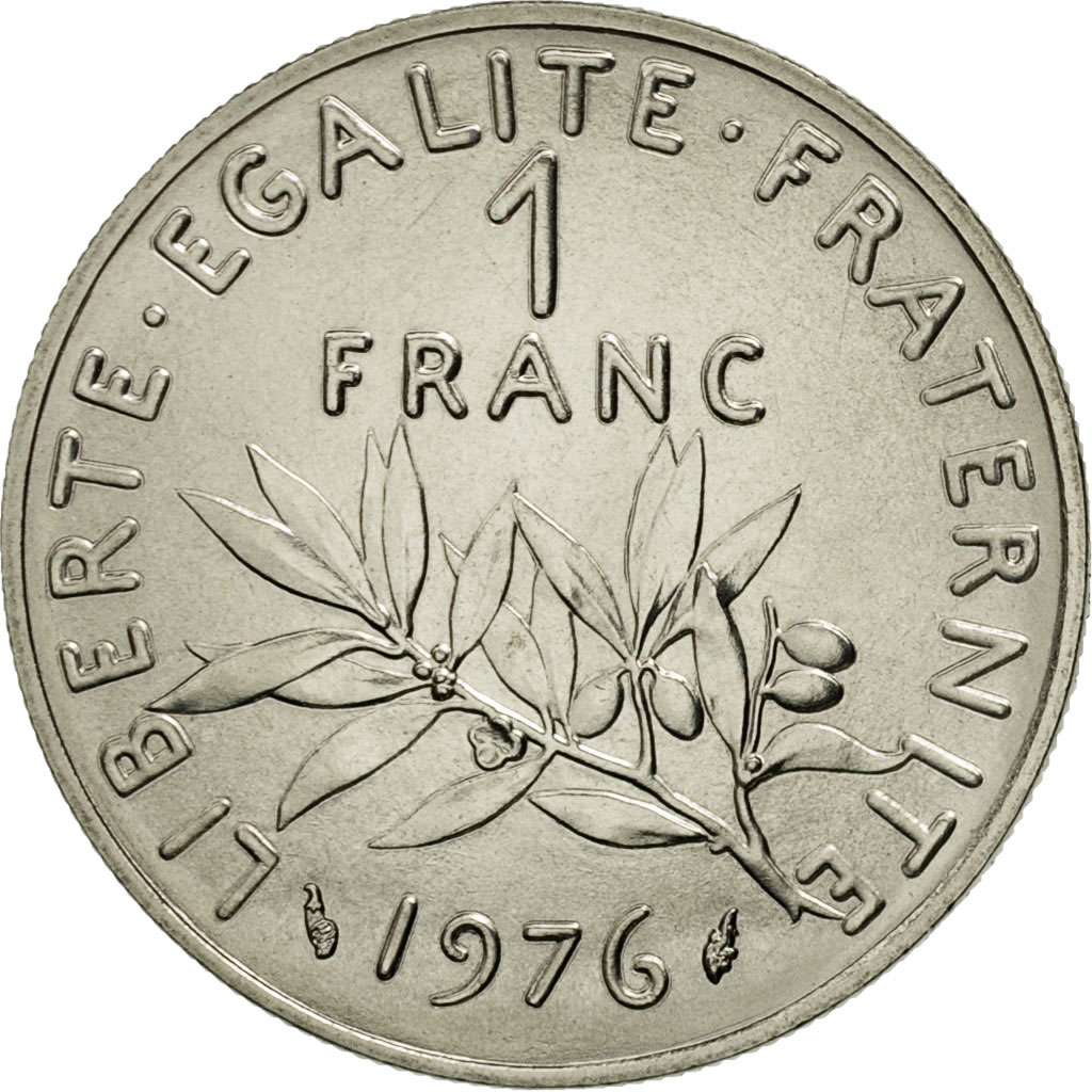 Coin, France, Semeuse, Franc, 1976, Paris, , Nickel, KM:925.1