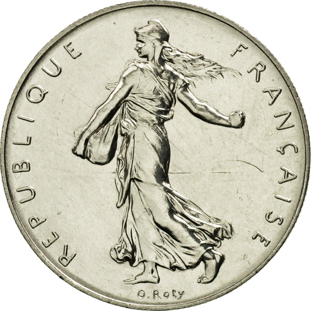 Coin, France, Semeuse, Franc, 1984, Paris, MS, Nickel, KM:925.1