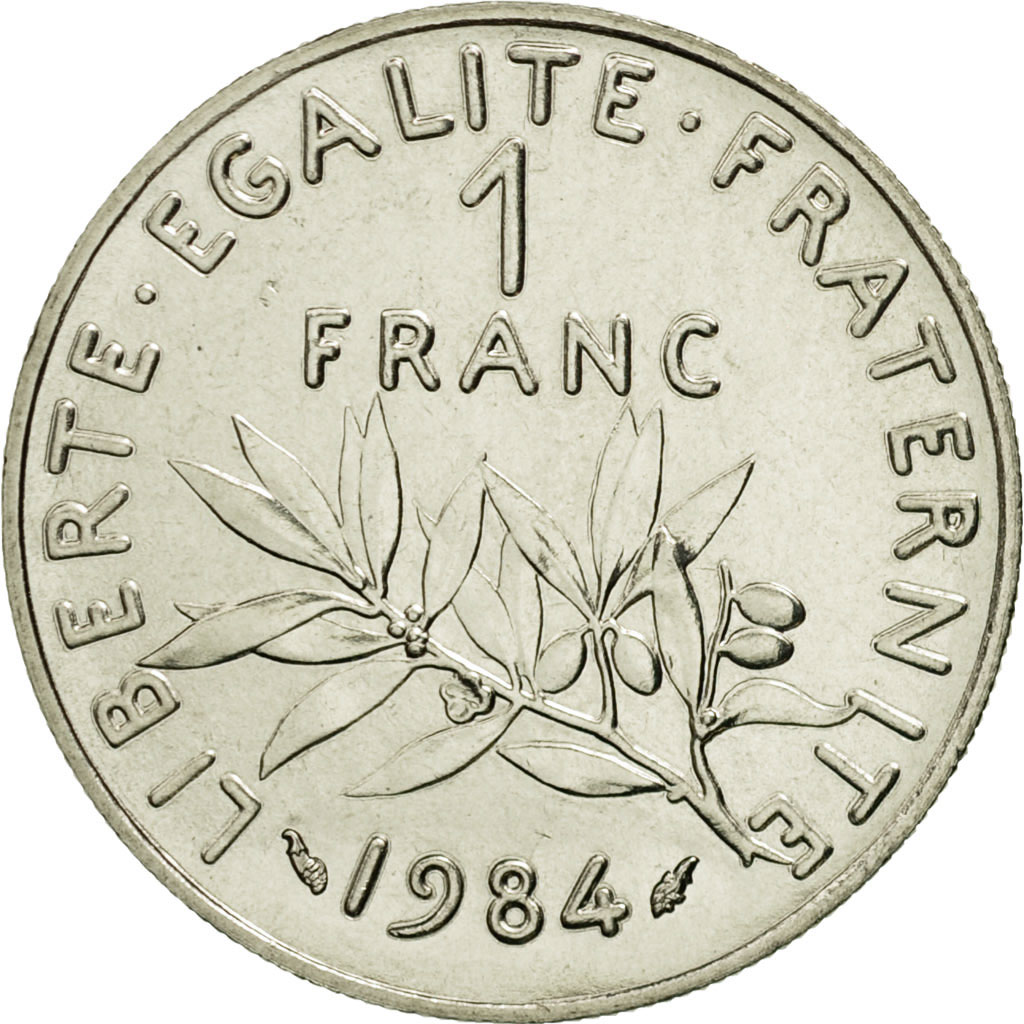 Coin, France, Semeuse, Franc, 1984, Paris, MS, Nickel, KM:925.1