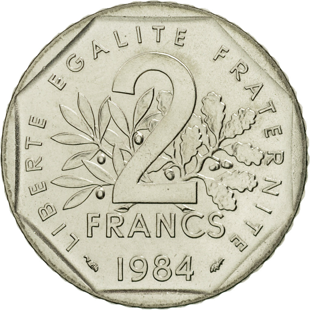 Coin, France, Semeuse, 2 Francs, 1984, Paris, MS, Nickel, KM:942.1