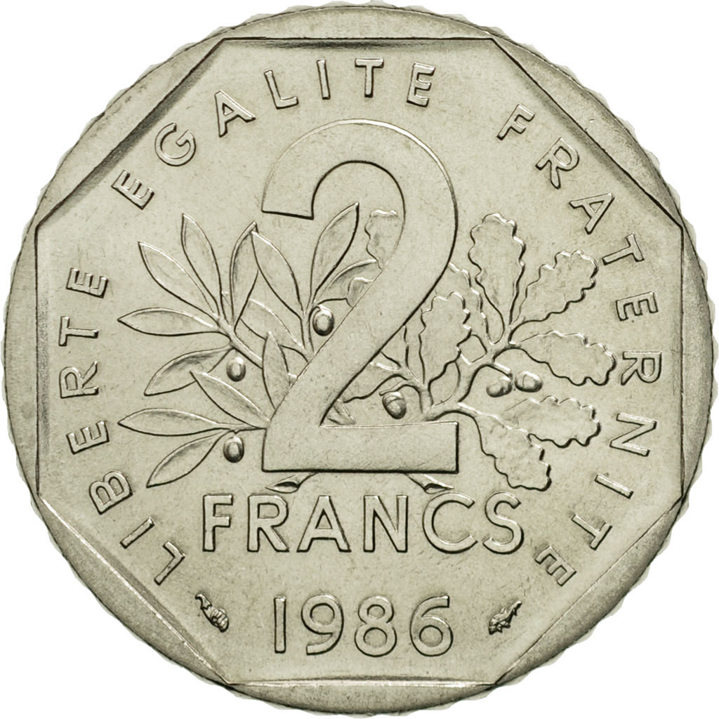 Coin, France, Semeuse, 2 Francs, 1986, Paris, MS, Nickel, KM:942.1