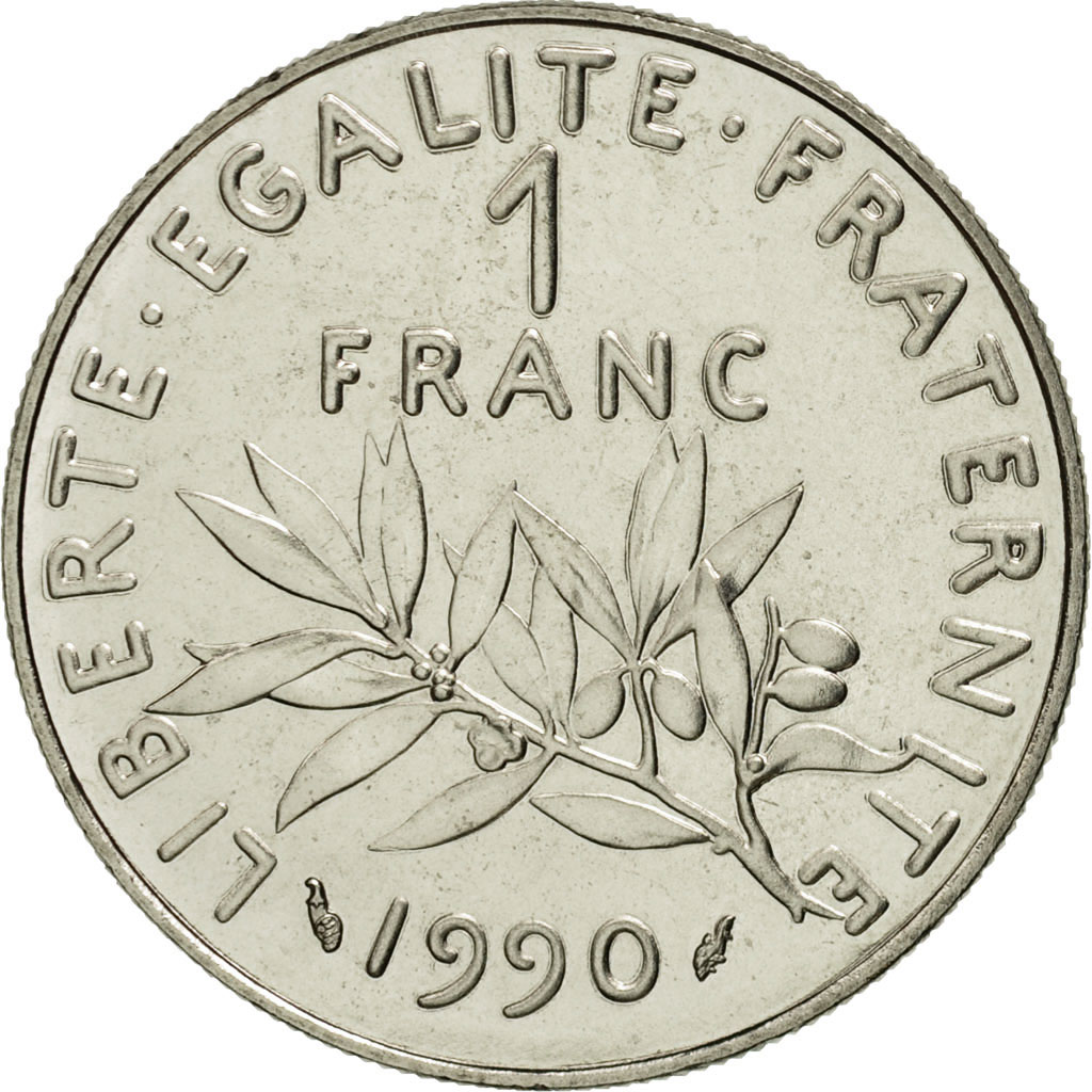 Coin, France, Semeuse, Franc, 1990, Paris, , Nickel, KM:925.1