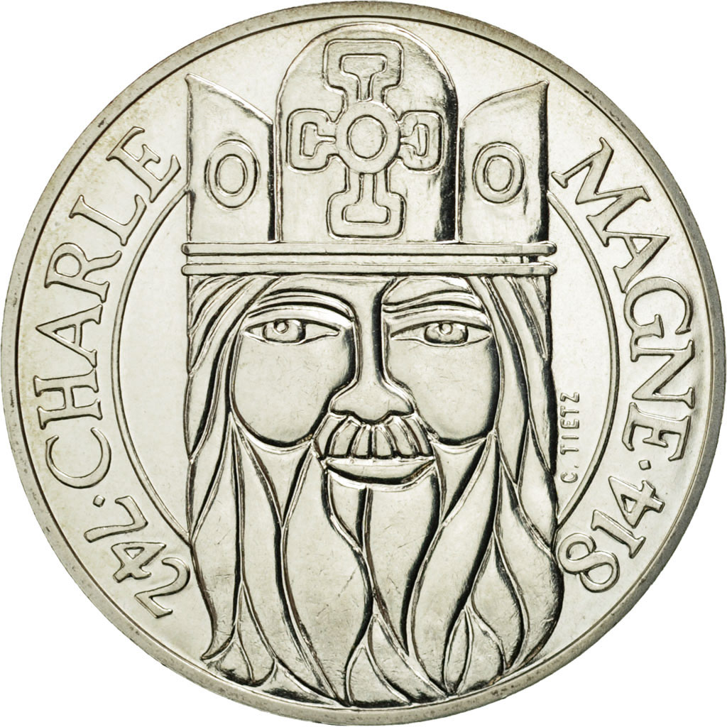 Coin, France, Charlemagne, 100 Francs, 1990, Paris, , Silver, KM:982