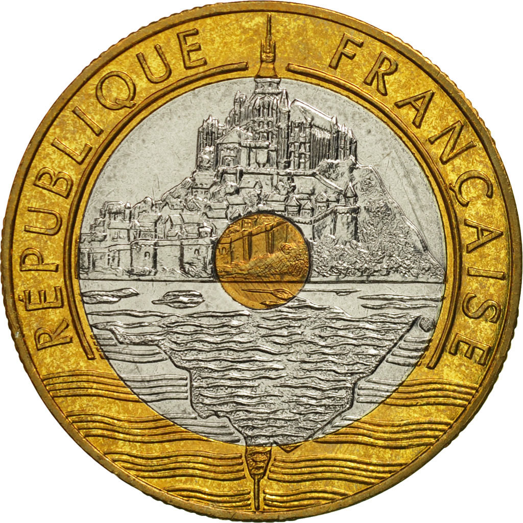 Coin, France, Mont Saint Michel, 20 Francs, 1996, Paris, 