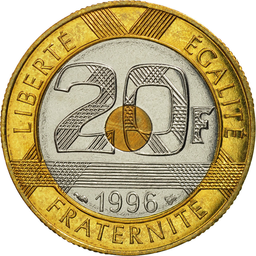 Coin, France, Mont Saint Michel, 20 Francs, 1996, Paris, 