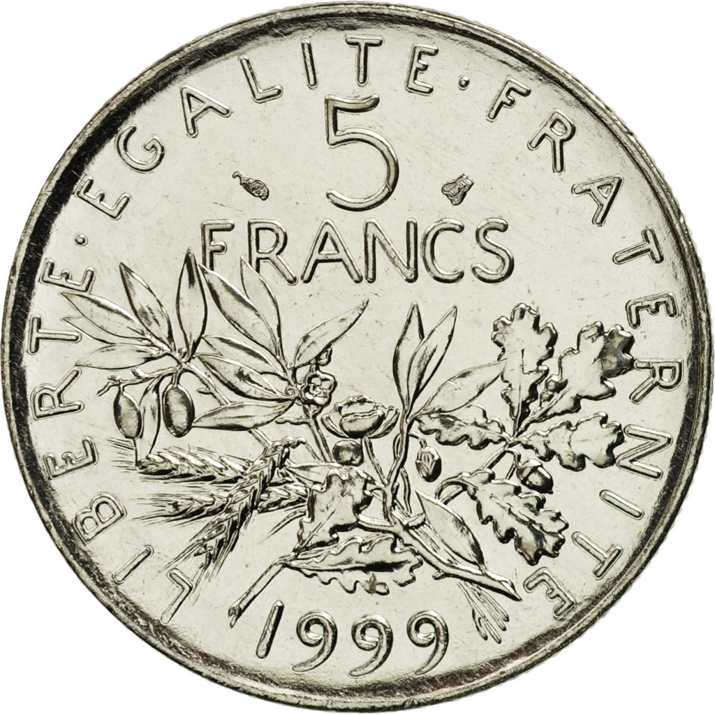 Coin, France, Semeuse, 5 Francs, 1999, Paris, , Nickel Clad