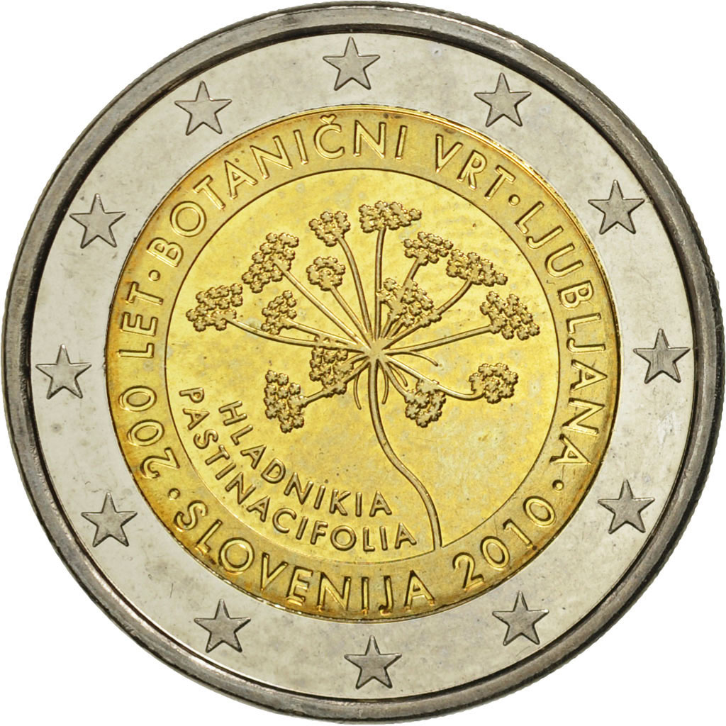 Slowenien, 2 Euro, Ljubljana, 2010, UNZ, Bi-Metallic