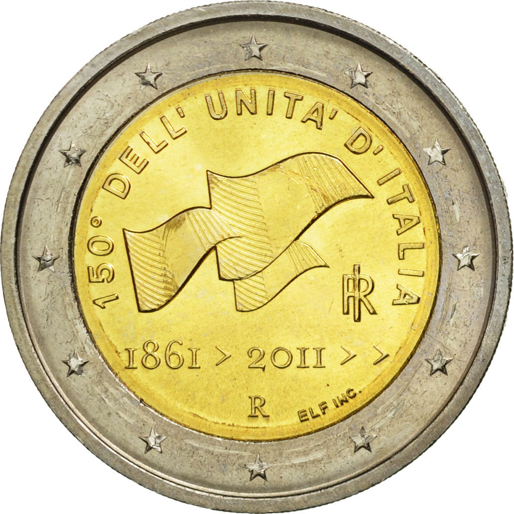 Italie, 2 Euro, 150 dell unita italia, 2011, SPL, Bi-Metallic