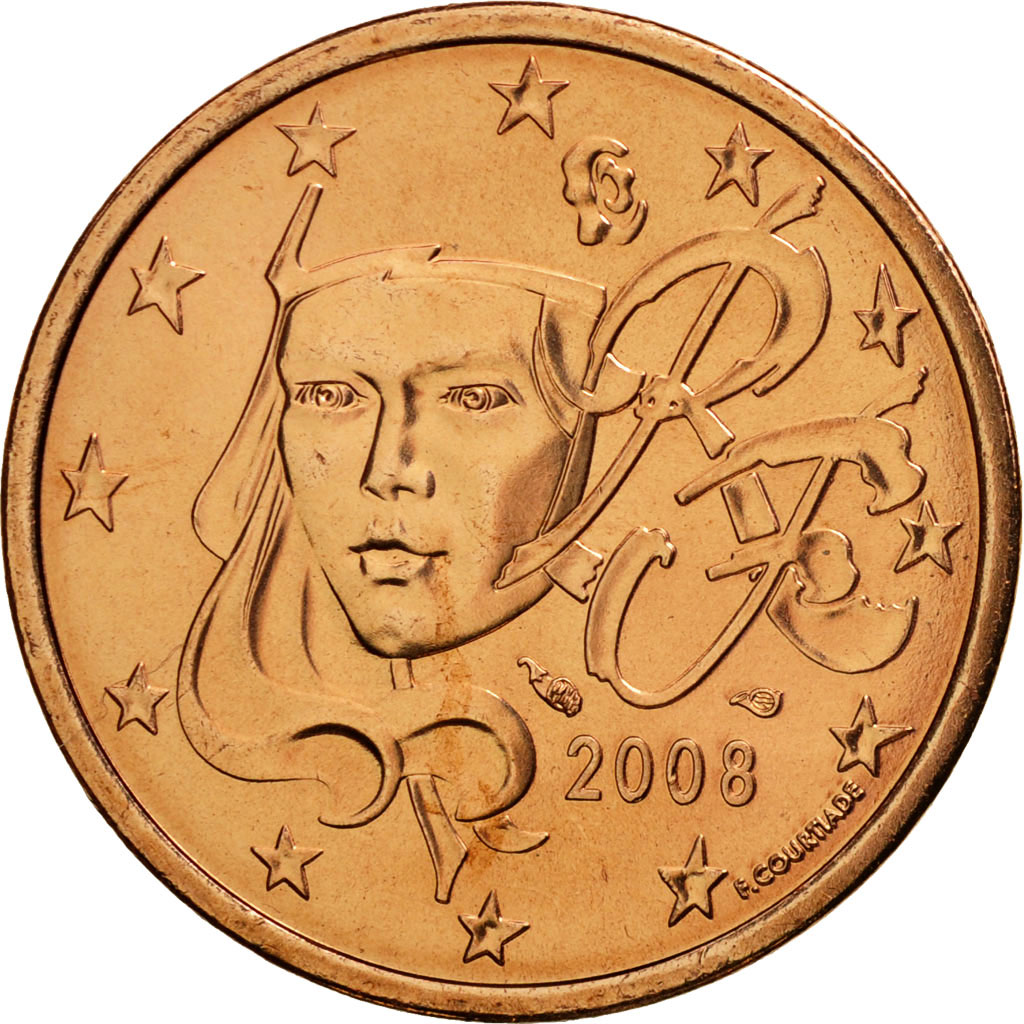 Monnaie, France, 5 Euro Cent, 2008, FDC, Copper Plated Steel, KM:1284