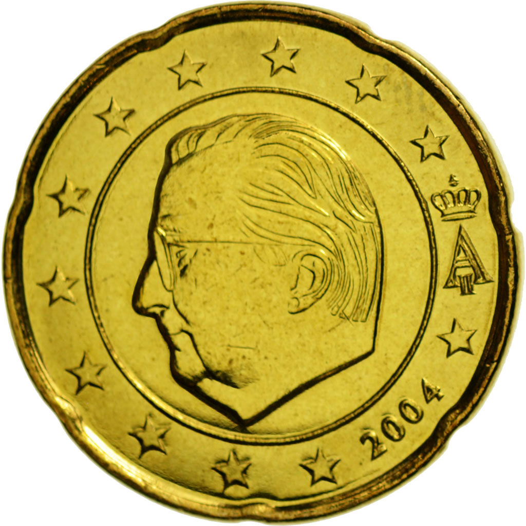 Belgien, 20 Euro Cent, 2004, STGL, Messing, KM:228