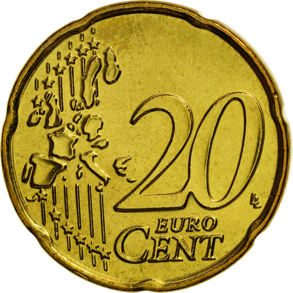 Belgien, 20 Euro Cent, 2004, STGL, Messing, KM:228