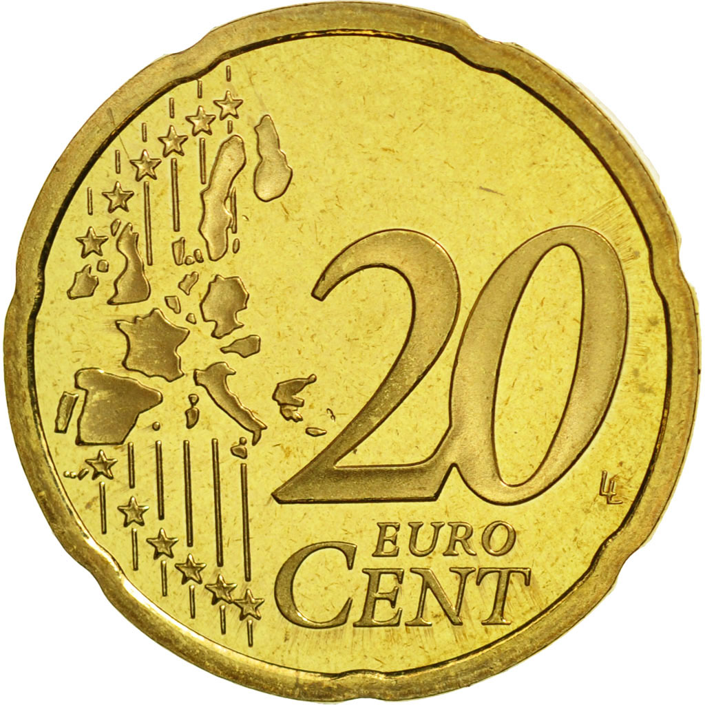 Münze, Frankreich, 20 Euro Cent, 2003, STGL, Messing, KM:1286