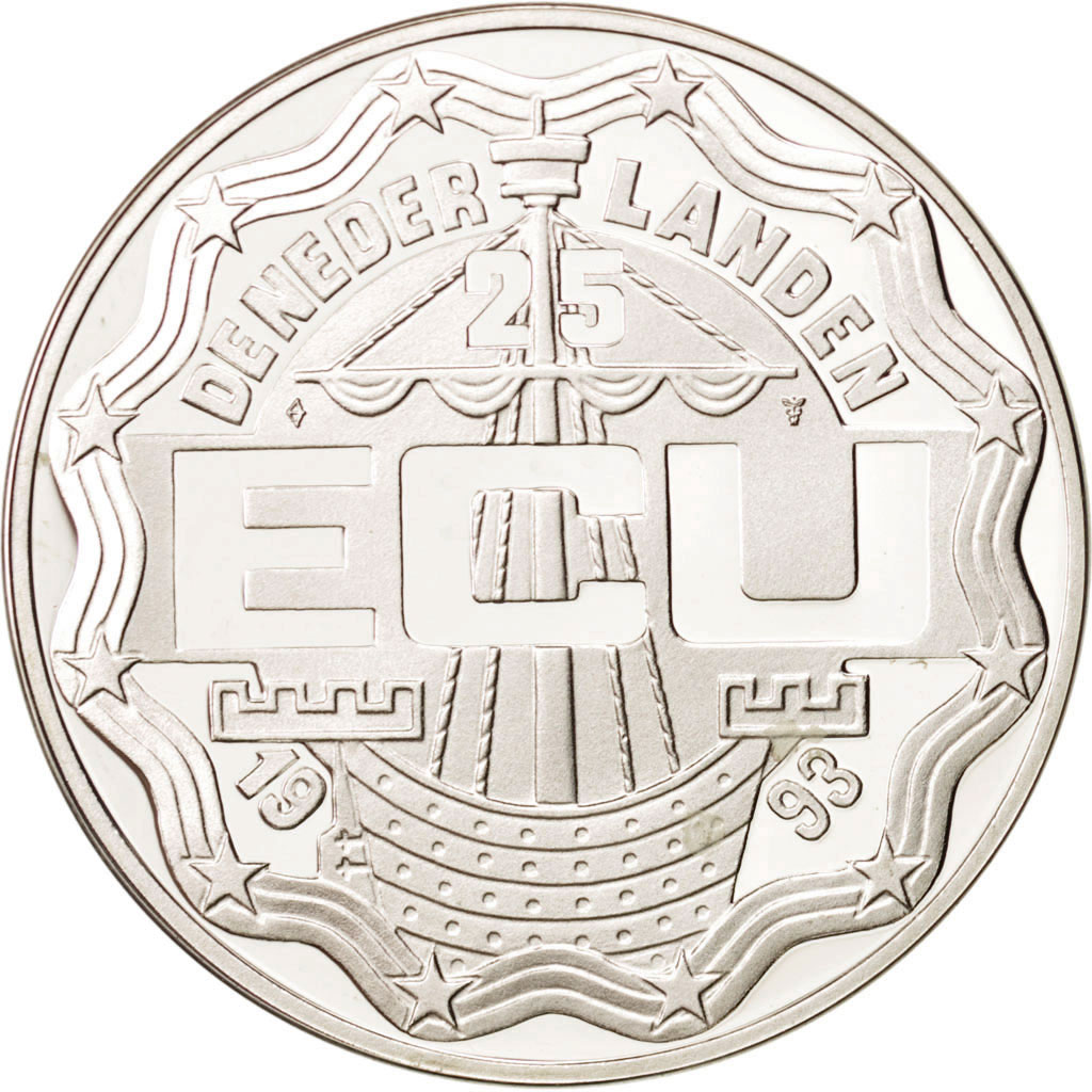 Coin, Netherlands, Beatrix, 25 Ecu, 1993, , Silver, KM:71.1