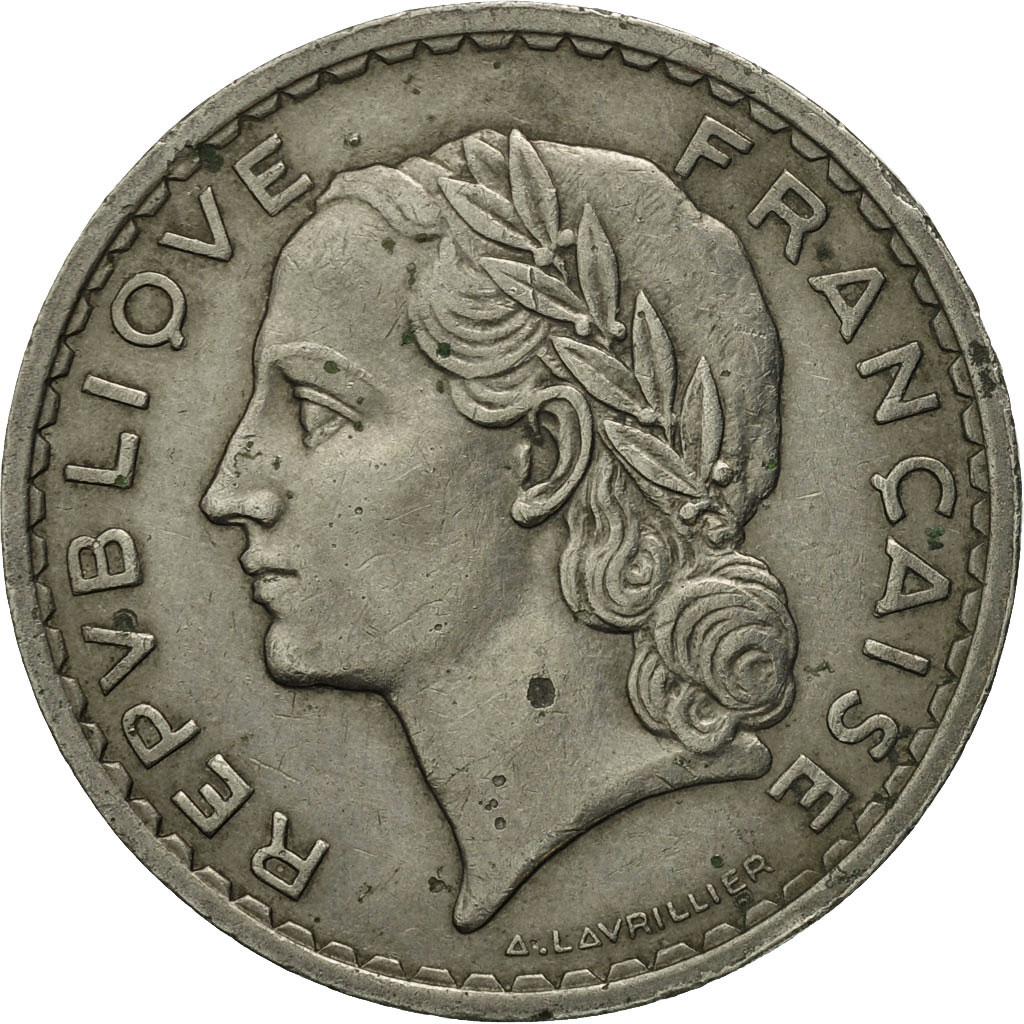 Coin, France, Lavrillier, 5 Francs, 1935, Paris, , Nickel, KM:888