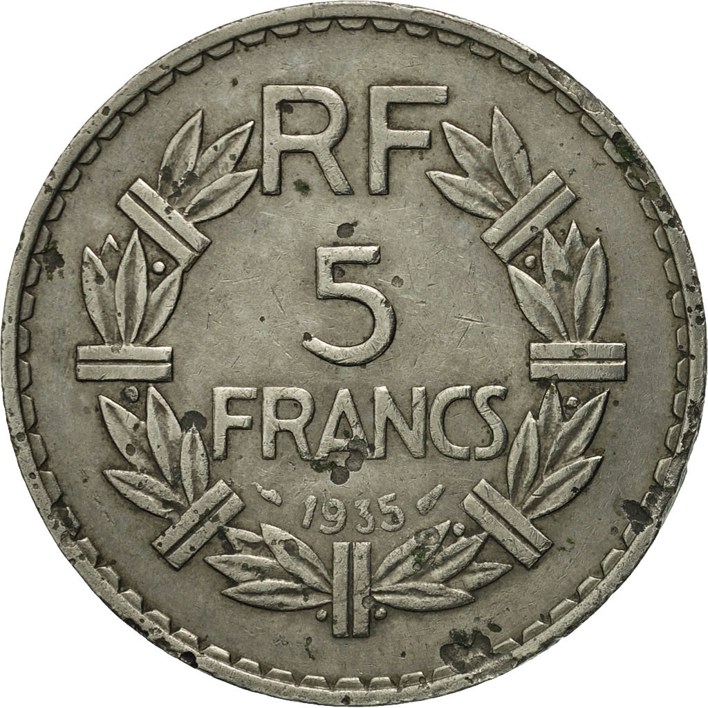 Coin, France, Lavrillier, 5 Francs, 1935, Paris, , Nickel, KM:888