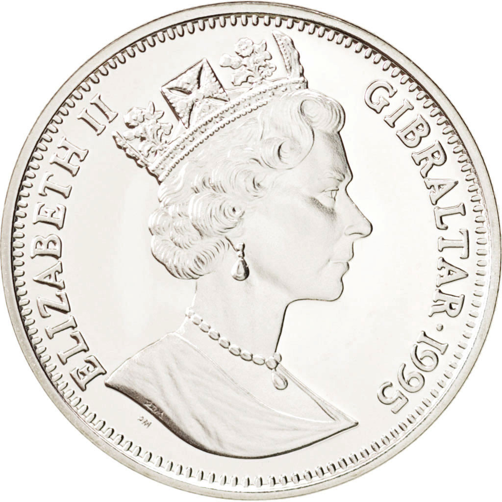 Coin, Gibraltar, Elizabeth II, 14 Ecus, 1995, , Silver, KM:495