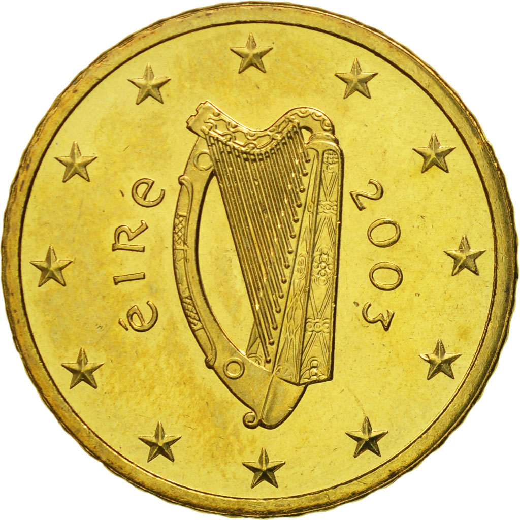 [#462873] IRELAND REPUBLIC, 50 Euro Cent, 2003, STGL, Messing, KM:37