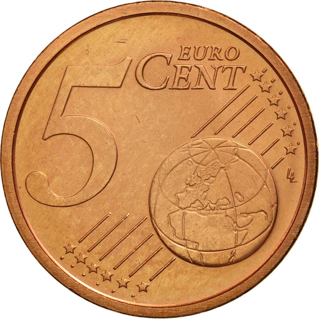 Vatikanstadt, 5 Euro Cent, 2010, STGL, Copper Plated Steel, KM:377