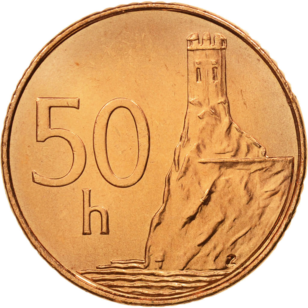 Moneda, Eslovaquia, 50 Halierov, 2007, FDC, Cobre chapado en acero, KM:35