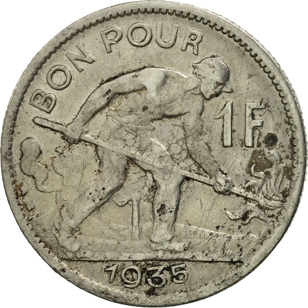 Coin, Luxembourg, Charlotte, Franc, 1935, , Nickel, KM:35