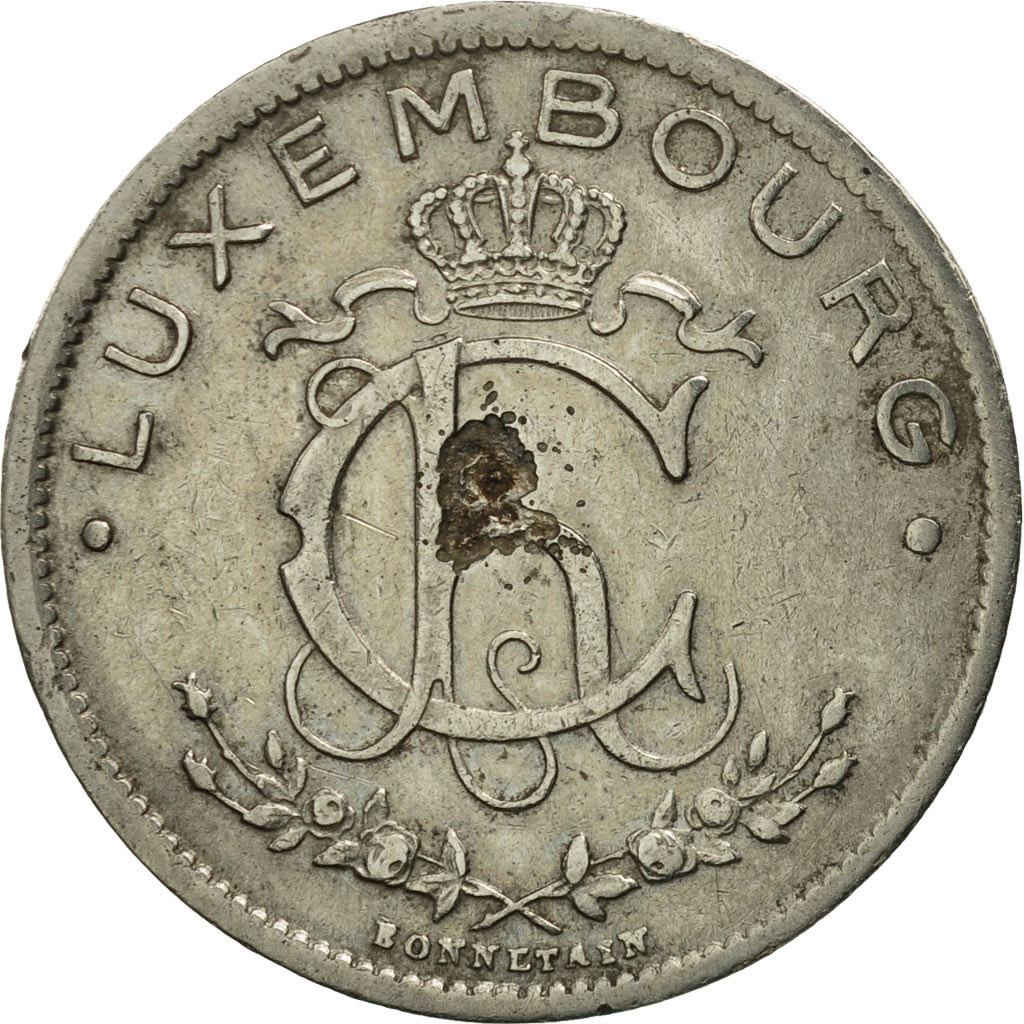 Coin, Luxembourg, Charlotte, Franc, 1935, , Nickel, KM:35