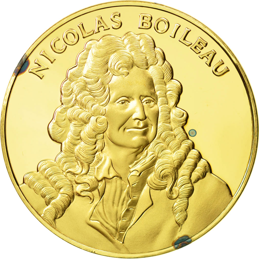 France, Medal, Nicolas Boileau, Undated, , Vermeil