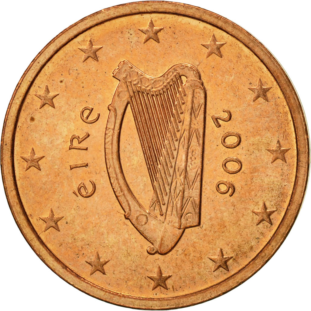 [#466515] IRELAND REPUBLIC, 2 Euro Cent, 2006, VZ, Copper Plated Steel, KM:33