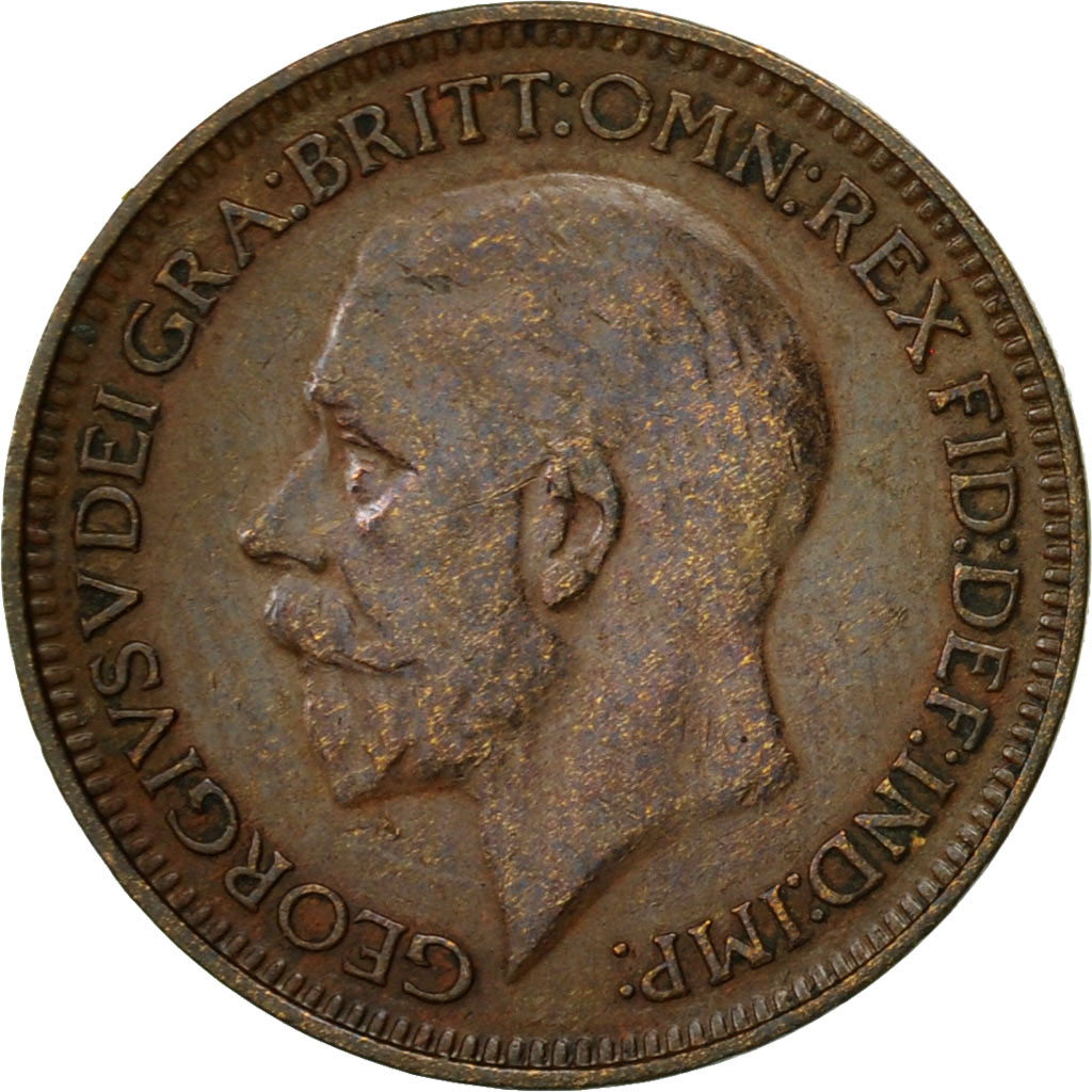 Moneda, Gran Bretaña, George V, Farthing, 1931, MBC, Bronce, KM:825