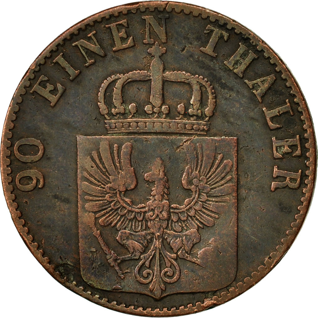 Coin, German States, PRUSSIA, Wilhelm I, 4 Pfennig, 1862, Berlin, 