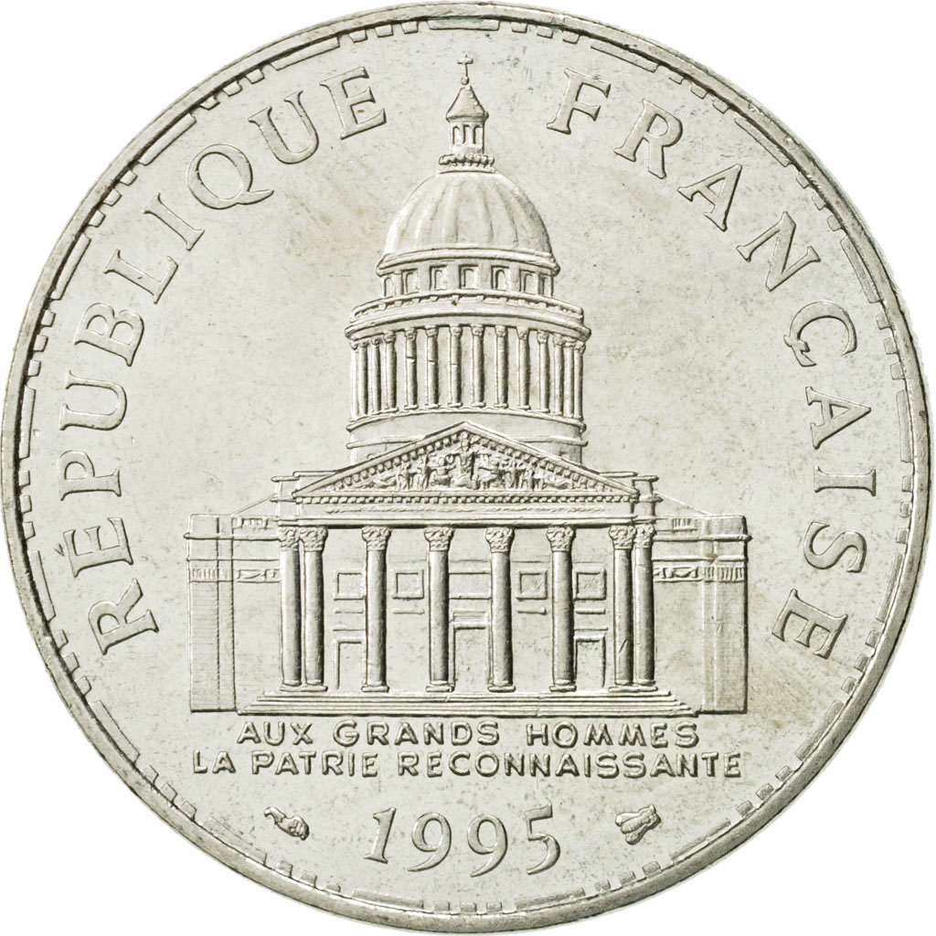 Munten, Frankrijk, Panthéon, 100 Francs, 1995, Paris, UNC-, Zilver, KM:951.1