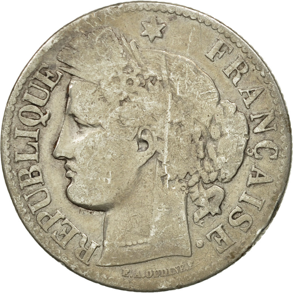 Coin, France, Cérès, 2 Francs, 1872, Paris, , Silver, KM:817.1