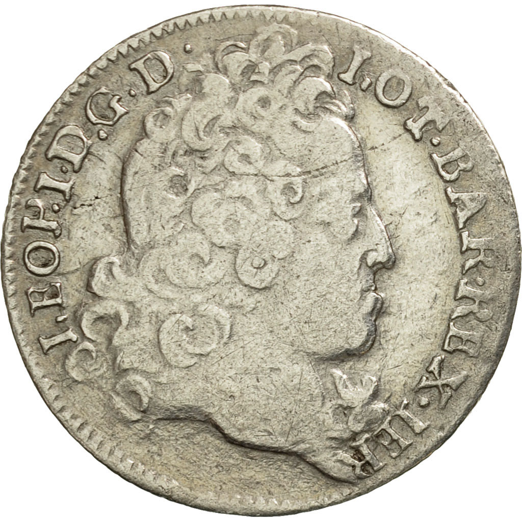 Duchy of Lorraine, Leopold I, Masson, 1728, Nancy, Silver, VF(30-35)
