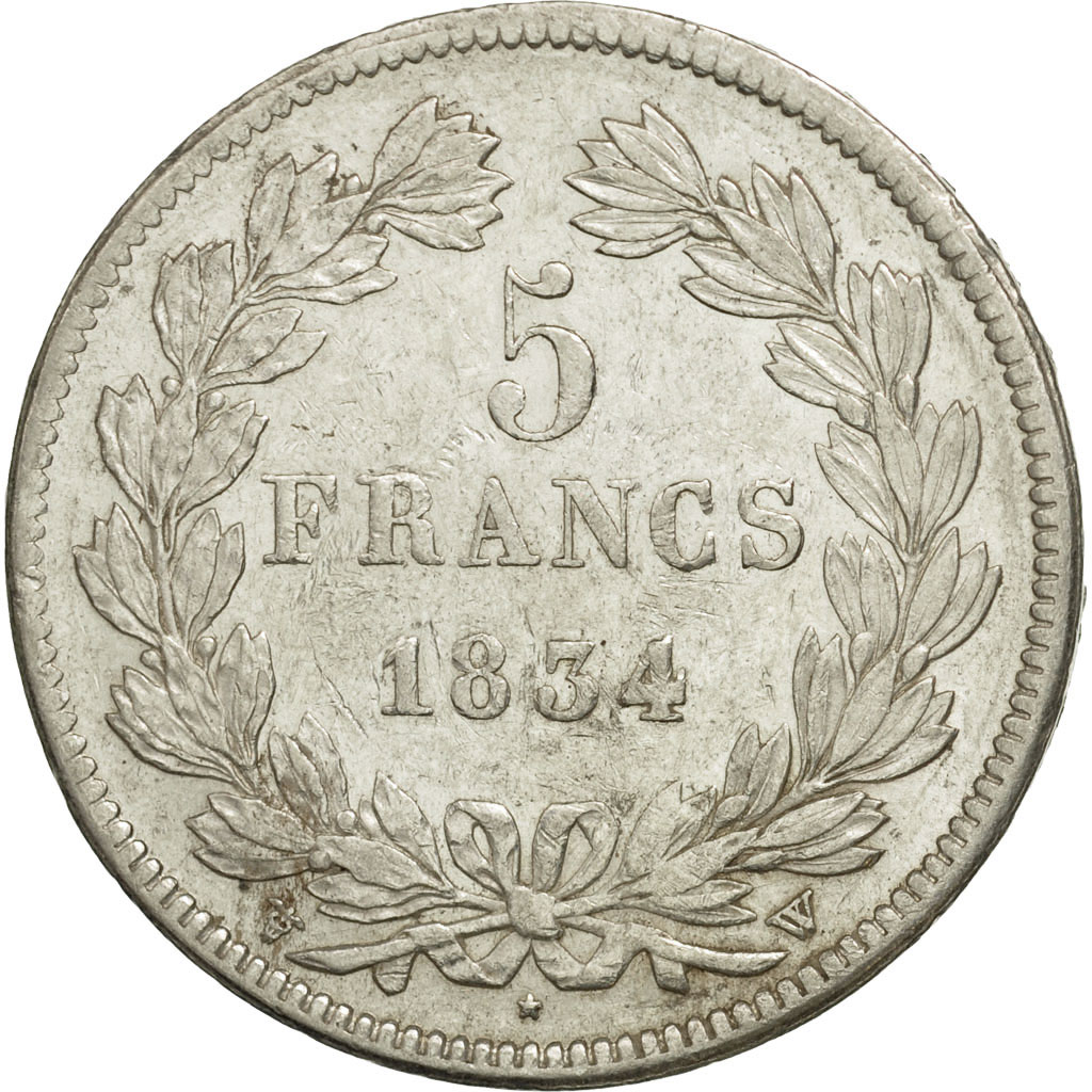 Coin, France, Louis-Philippe, 5 Francs, 1834, Lille, , Silver