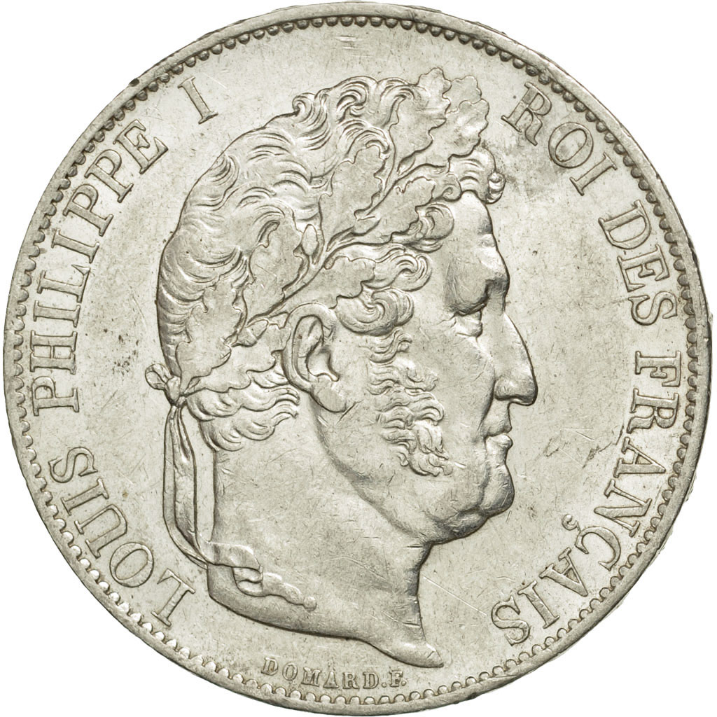 Coin, France, Louis-Philippe, 5 Francs, 1845, Strasbourg, , Silver