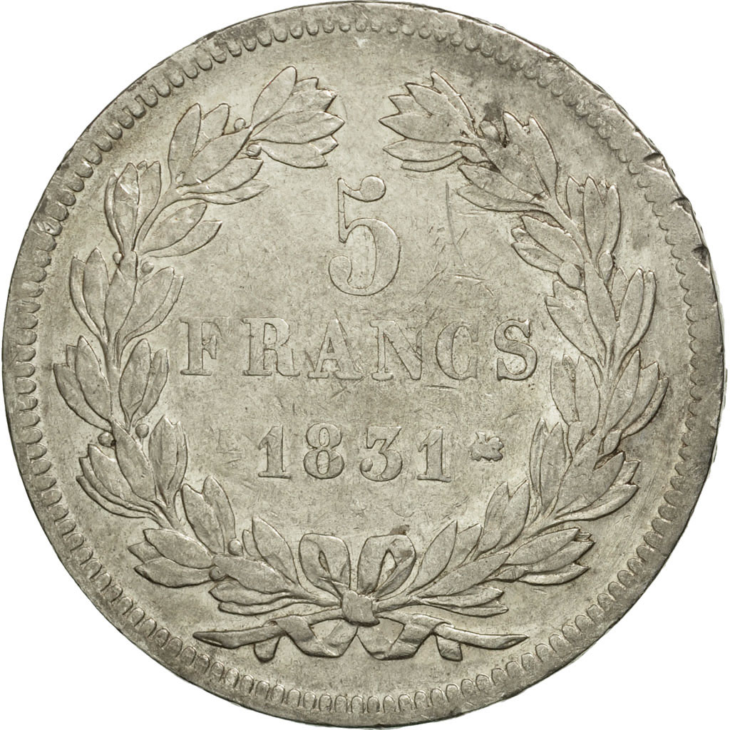 Coin, France, Louis-Philippe, 5 Francs, 1831, Bordeaux, , Silver
