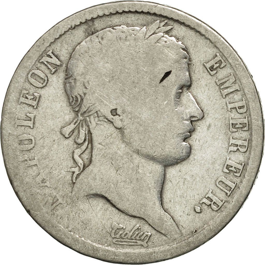 Munten, Frankrijk, Napoléon I, 2 Francs, 1808, Toulouse, ZG, Zilver, KM:684.6