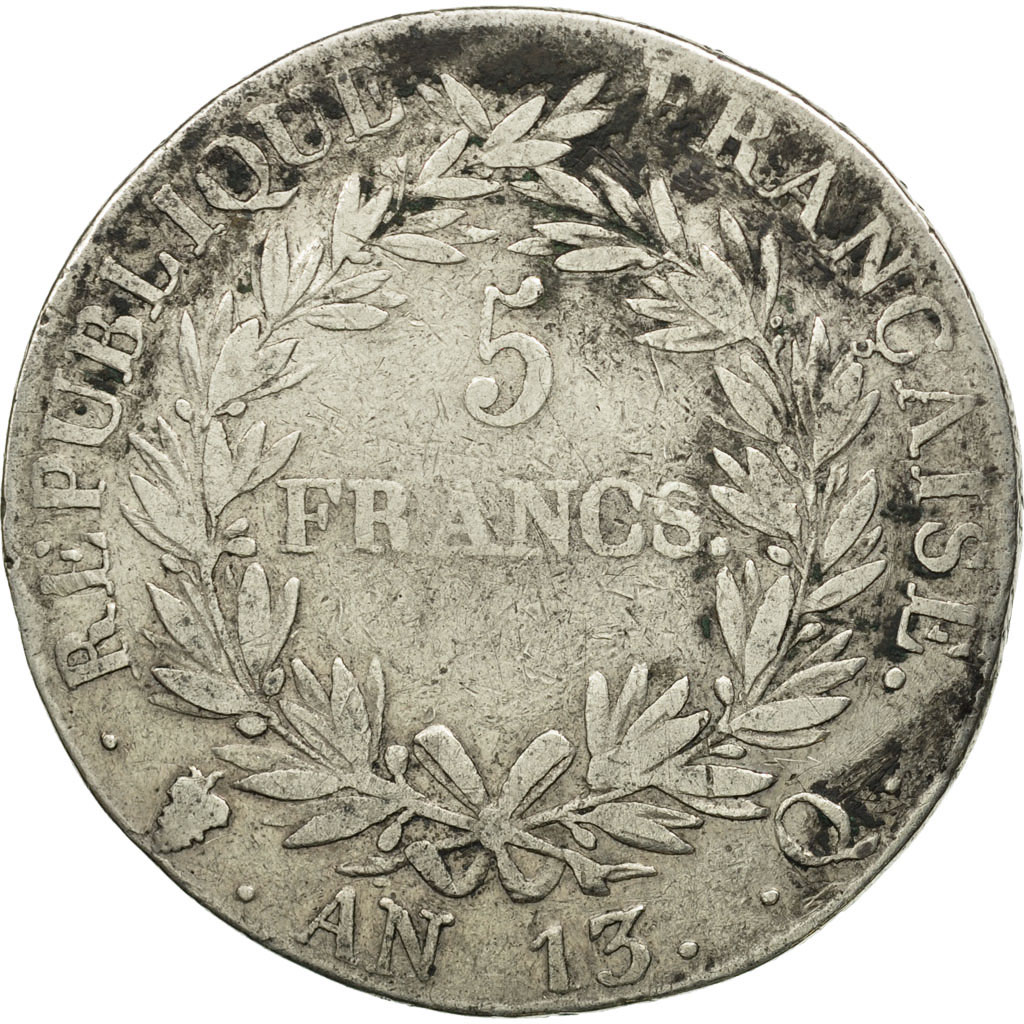 Coin, France, Napoléon I, 5 Francs, 1805, Perpignan, , Silver