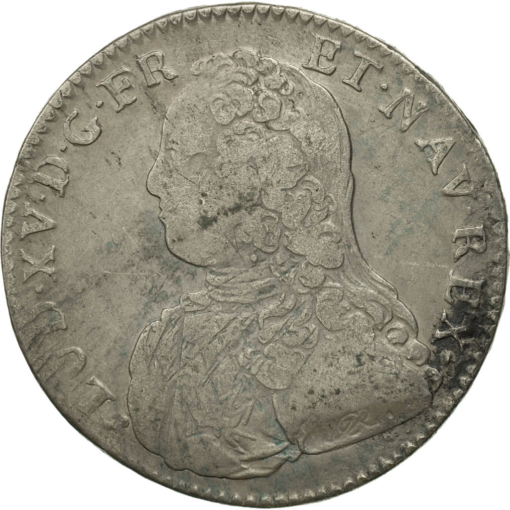 Coin, France, Louis XV, 1/2 Écu aux branches d'olivier, 1/2 ECU, 44 Sols, 1730