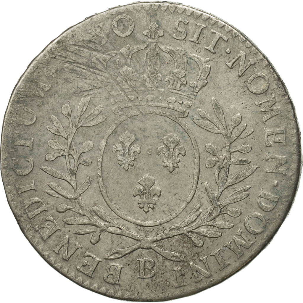 Coin, France, Louis XV, 1/2 Écu aux branches d'olivier, 1/2 ECU, 44 Sols, 1730
