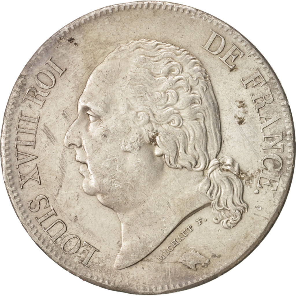 Coin, France, Louis XVIII, Louis XVIII, 5 Francs, 1824, Lille, 