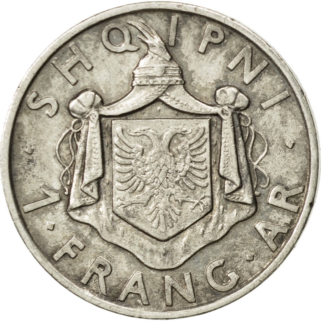 Coin, Albania, Zog I, Frang Ar, 1935, Rome, , Silver, KM:16