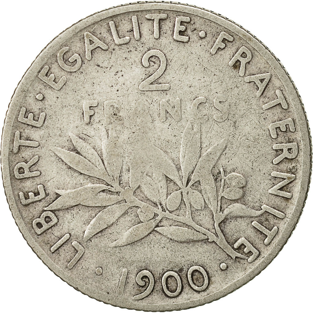 Coin, France, Semeuse, 2 Francs, 1900, Paris, , Silver, KM:845.1