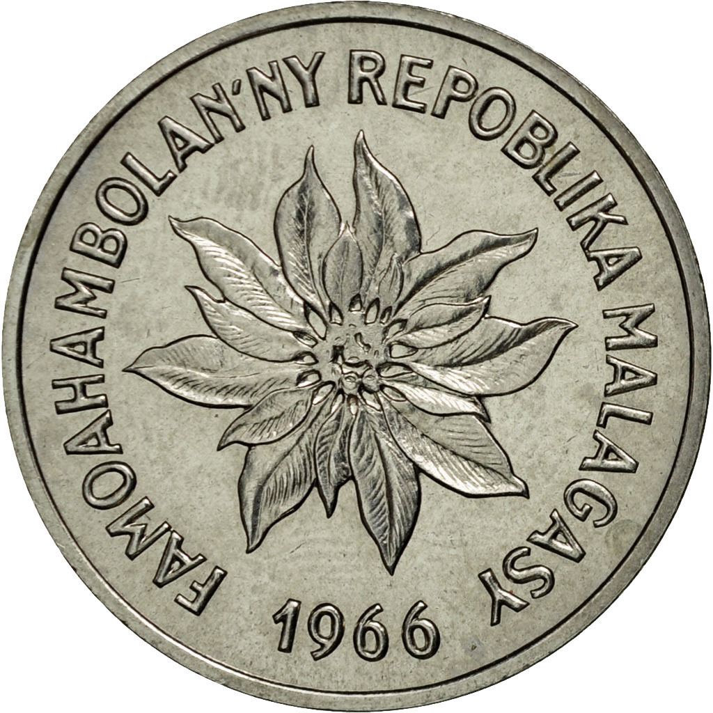 Coin, Madagascar, 5 Francs, 1966, Paris, , Stainless Steel, KM:E8