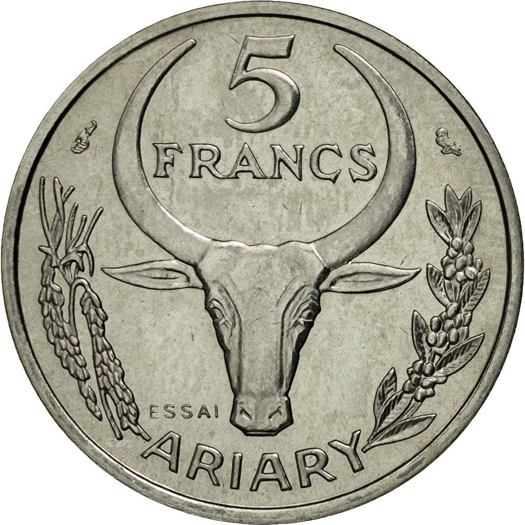 Coin, Madagascar, 5 Francs, 1966, Paris, , Stainless Steel, KM:E8
